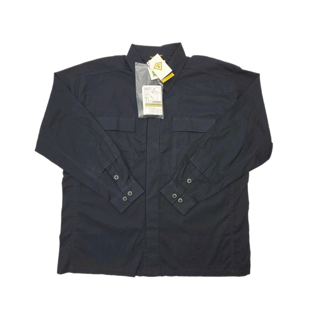 First Tactical Shirt Men's 2XL Teflon Work Long Sleeve Navy Blue 111008 NEW